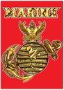 The logo of the Marine Corps.